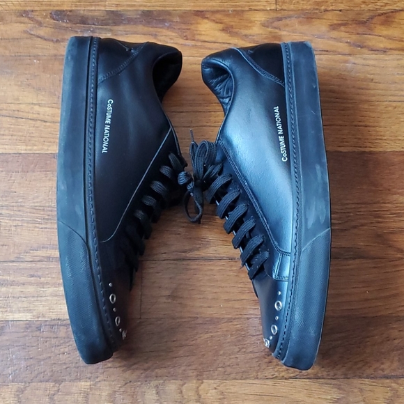 Costume National Men's Studded Leather Sneaker - Picture 6 of 9